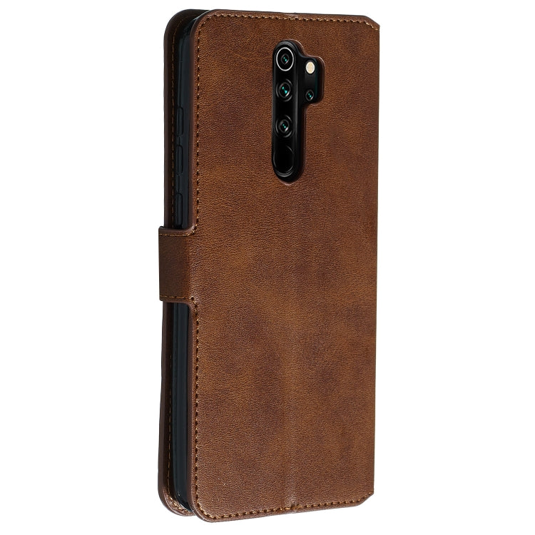 For Xiaomi Redmi Note 8 Pro Solid Color Buckle Horizontal Flip Leather Case with Wallet & Holder & Card Slots