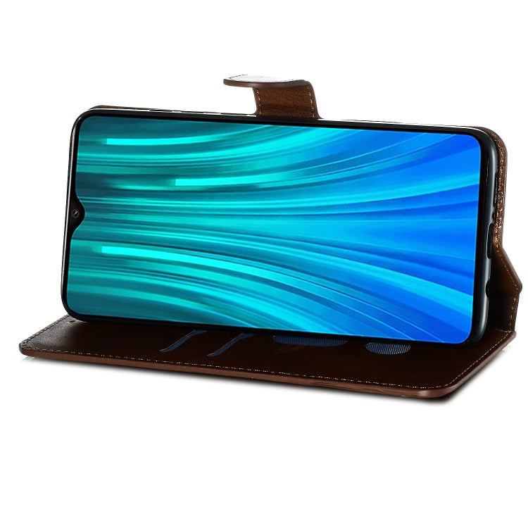 For Xiaomi Redmi Note 8 Pro Solid Color Buckle Horizontal Flip Leather Case with Wallet & Holder & Card Slots