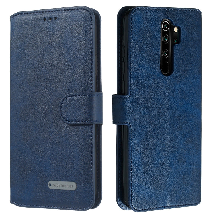 For Xiaomi Redmi Note 8 Pro Solid Color Buckle Horizontal Flip Leather Case with Wallet & Holder & Card Slots