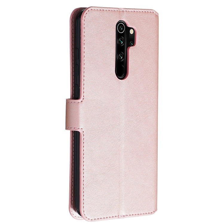 For Xiaomi Redmi Note 8 Pro Solid Color Buckle Horizontal Flip Leather Case with Wallet & Holder & Card Slots