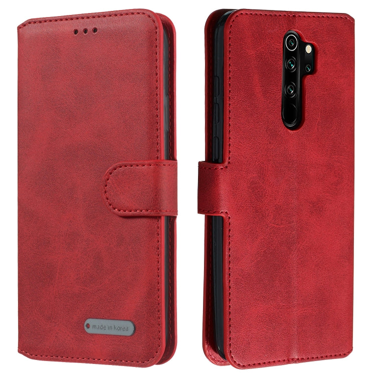 For Xiaomi Redmi Note 8 Pro Solid Color Buckle Horizontal Flip Leather Case with Wallet & Holder & Card Slots