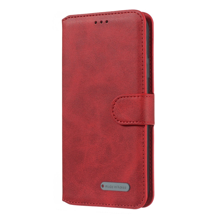 For Xiaomi Redmi Note 8 Pro Solid Color Buckle Horizontal Flip Leather Case with Wallet & Holder & Card Slots