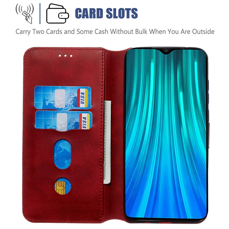 For Xiaomi Redmi Note 8 Pro Solid Color Buckle Horizontal Flip Leather Case with Wallet & Holder & Card Slots