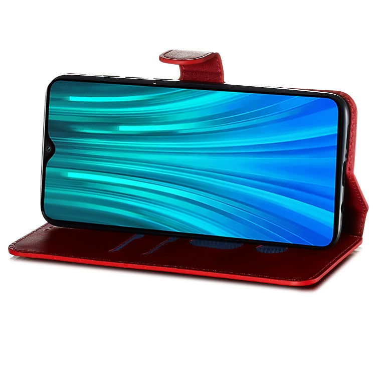 For Xiaomi Redmi Note 8 Pro Solid Color Buckle Horizontal Flip Leather Case with Wallet & Holder & Card Slots