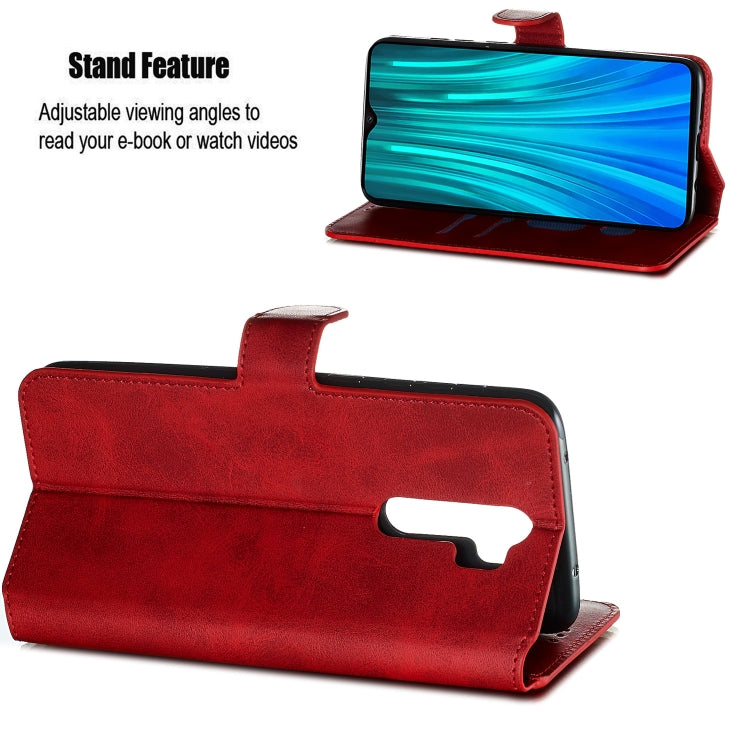 For Xiaomi Redmi Note 8 Pro Solid Color Buckle Horizontal Flip Leather Case with Wallet & Holder & Card Slots