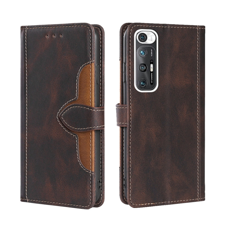 For Xiaomi Mi 10S Skin Feel Straw Hat Magnetic Buckle Horizontal Flip PU Leather Case with Holder & Card Slots & Wallet