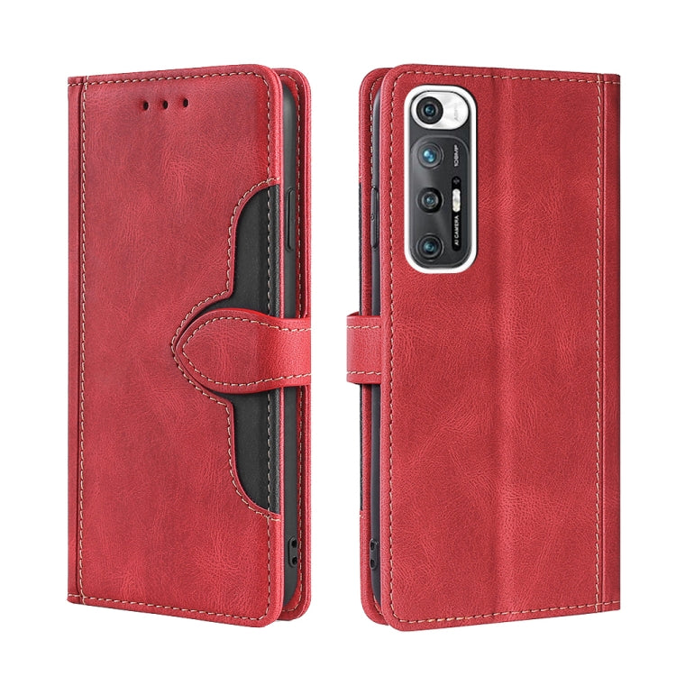 For Xiaomi Mi 10S Skin Feel Straw Hat Magnetic Buckle Horizontal Flip PU Leather Case with Holder & Card Slots & Wallet
