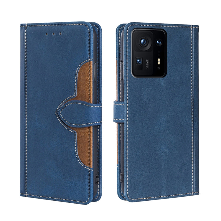 For Xiaomi Mix 4 Skin Feel Straw Hat Magnetic Buckle Horizontal Flip PU Leather Case with Holder & Card Slots & Wallet