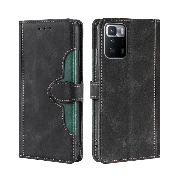 For Xiaomi Redmi Note 10 Pro 5G Skin Feel Straw Hat Magnetic Buckle Horizontal Flip PU Leather Case with Holder & Card Slots & Wallet