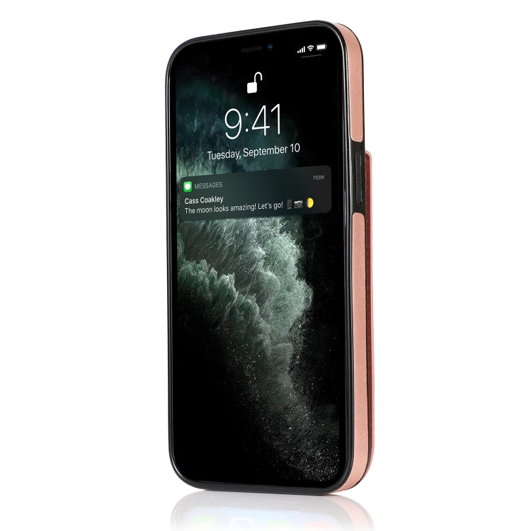 For iPhone 13 Solid Color PC + TPU Protective Case with Holder & Card Slots