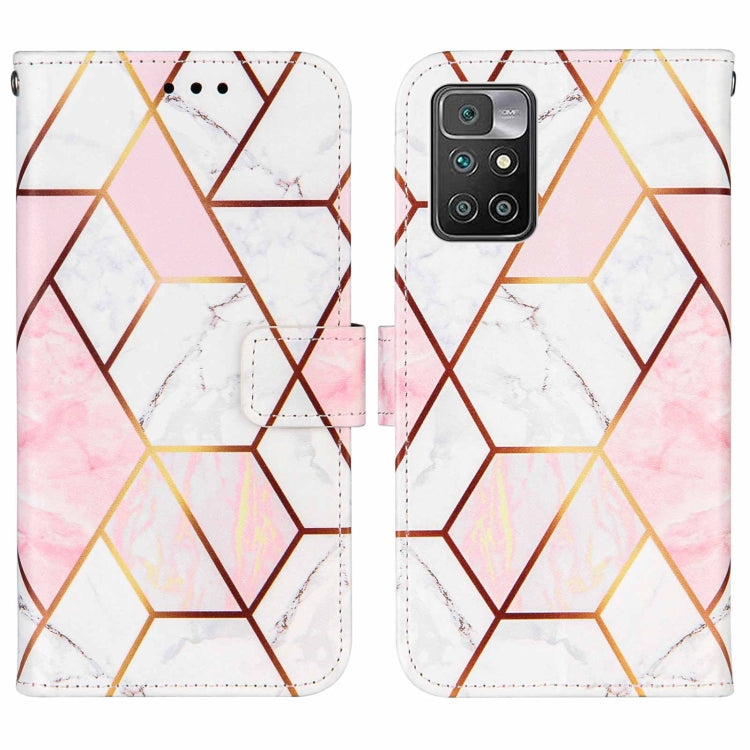 For Xiaomi Redmi 10 Marble Stitching Horizontal Flip PU Leather Case with Holder & Card Slots & Wallet & Lanyard
