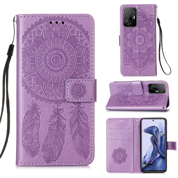 For Xiaomi Mi 11T Dream Catcher Printing Horizontal Flip Leather Case with Holder & Card Slots & Wallet & Lanyard
