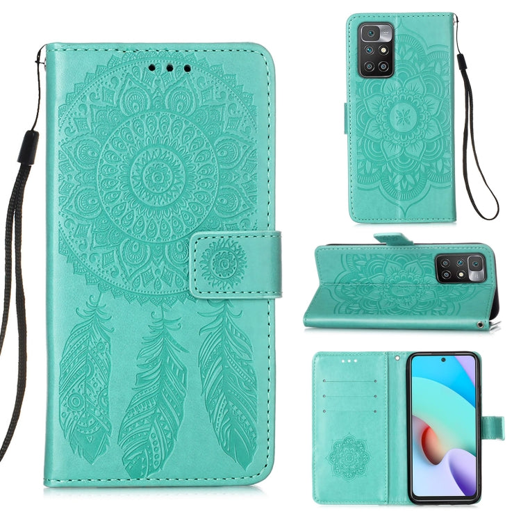 For Xiaomi Redmi 10 Dream Catcher Printing Horizontal Flip Leather Case with Holder & Card Slots & Wallet & Lanyard