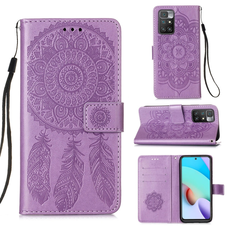 For Xiaomi Redmi 10 Dream Catcher Printing Horizontal Flip Leather Case with Holder & Card Slots & Wallet & Lanyard