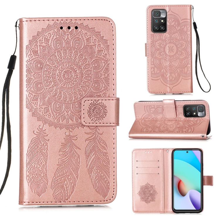 For Xiaomi Redmi 10 Dream Catcher Printing Horizontal Flip Leather Case with Holder & Card Slots & Wallet & Lanyard
