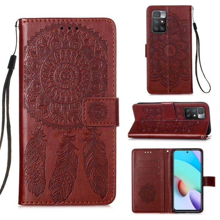 For Xiaomi Redmi 10 Dream Catcher Printing Horizontal Flip Leather Case with Holder & Card Slots & Wallet & Lanyard