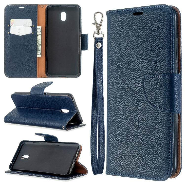 For Xiaomi Redmi 8A Litchi Texture Pure Color Horizontal Flip PU Leather Case with Holder & Card Slots & Wallet & Lanyard