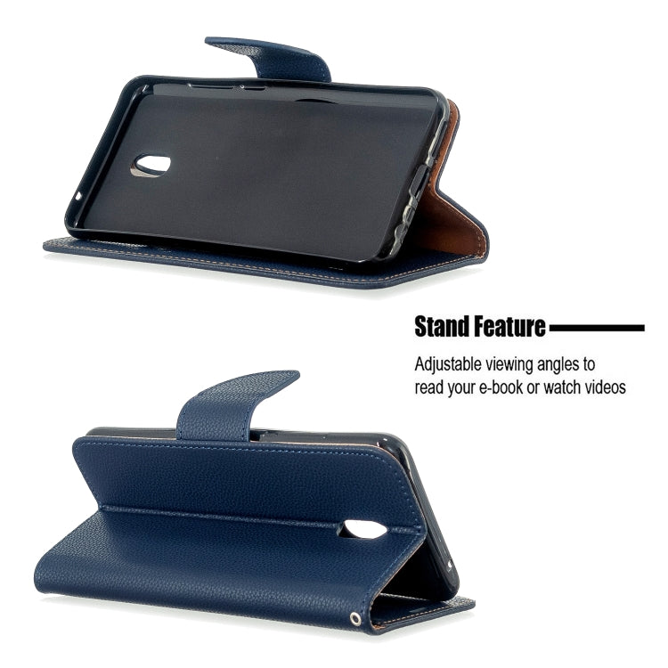 For Xiaomi Redmi 8A Litchi Texture Pure Color Horizontal Flip PU Leather Case with Holder & Card Slots & Wallet & Lanyard