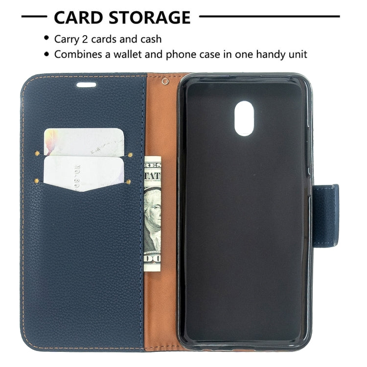 For Xiaomi Redmi 8A Litchi Texture Pure Color Horizontal Flip PU Leather Case with Holder & Card Slots & Wallet & Lanyard