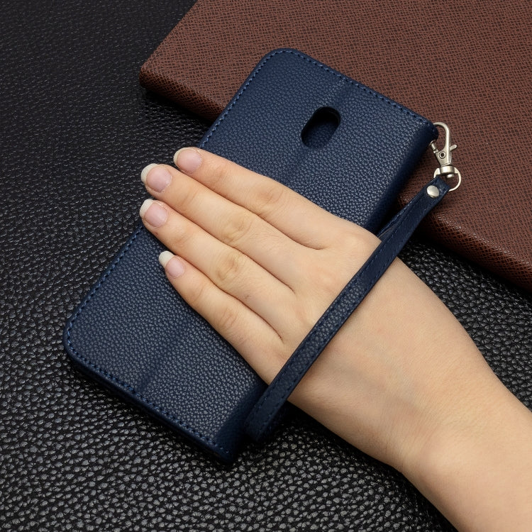 For Xiaomi Redmi 8A Litchi Texture Pure Color Horizontal Flip PU Leather Case with Holder & Card Slots & Wallet & Lanyard