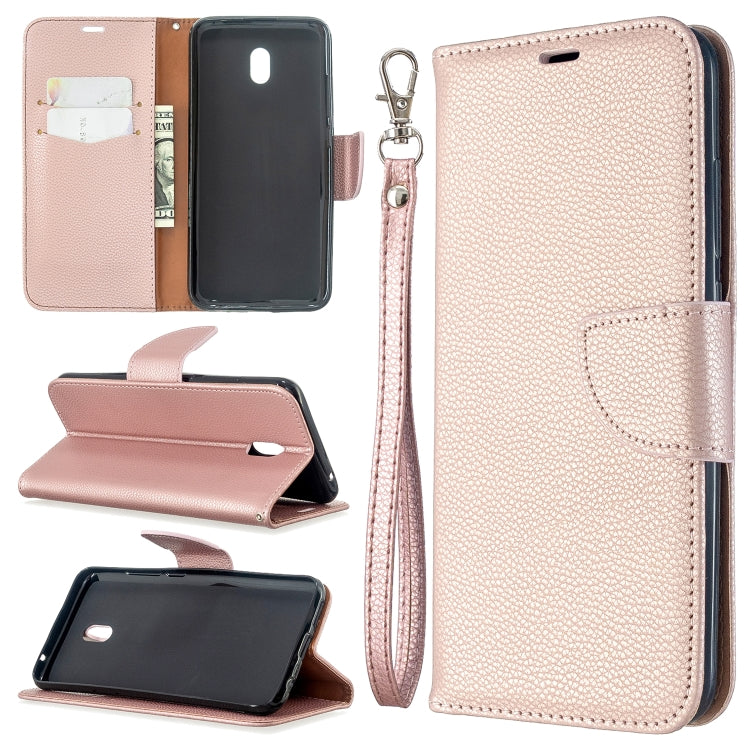 For Xiaomi Redmi 8A Litchi Texture Pure Color Horizontal Flip PU Leather Case with Holder & Card Slots & Wallet & Lanyard