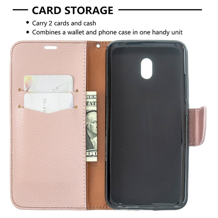 For Xiaomi Redmi 8A Litchi Texture Pure Color Horizontal Flip PU Leather Case with Holder & Card Slots & Wallet & Lanyard