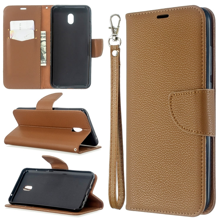 For Xiaomi Redmi 8A Litchi Texture Pure Color Horizontal Flip PU Leather Case with Holder & Card Slots & Wallet & Lanyard