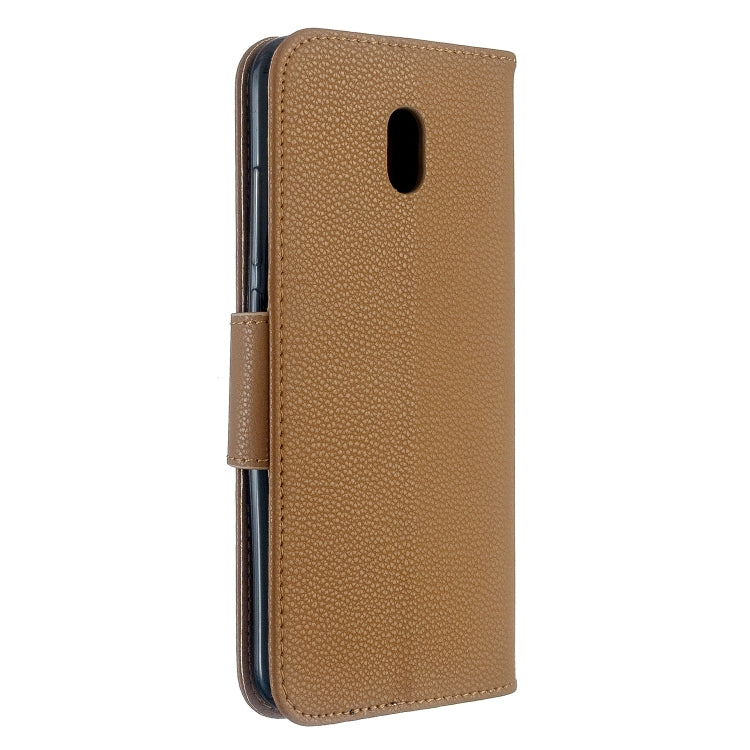 For Xiaomi Redmi 8A Litchi Texture Pure Color Horizontal Flip PU Leather Case with Holder & Card Slots & Wallet & Lanyard