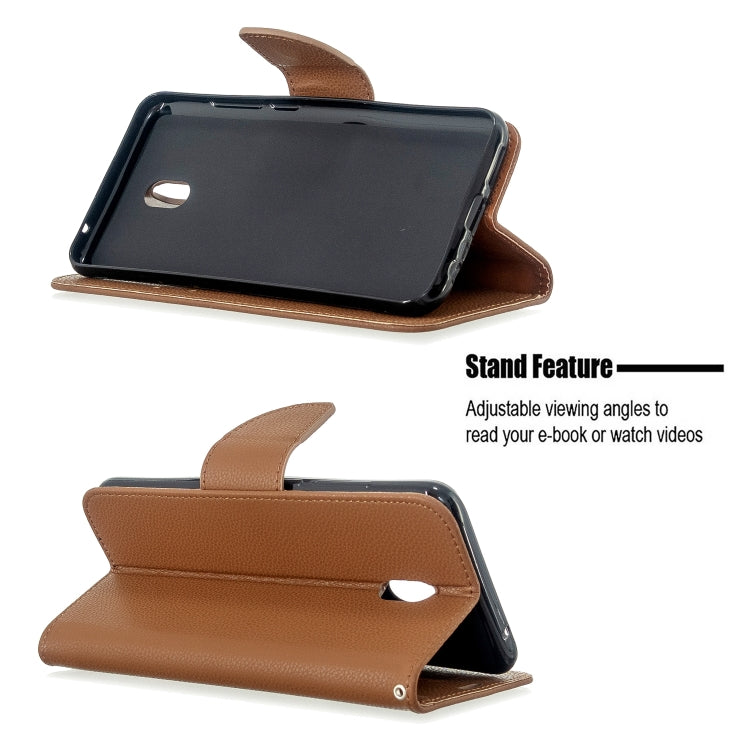 For Xiaomi Redmi 8A Litchi Texture Pure Color Horizontal Flip PU Leather Case with Holder & Card Slots & Wallet & Lanyard