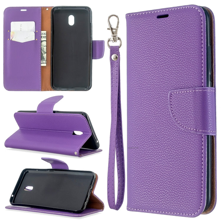 For Xiaomi Redmi 8A Litchi Texture Pure Color Horizontal Flip PU Leather Case with Holder & Card Slots & Wallet & Lanyard