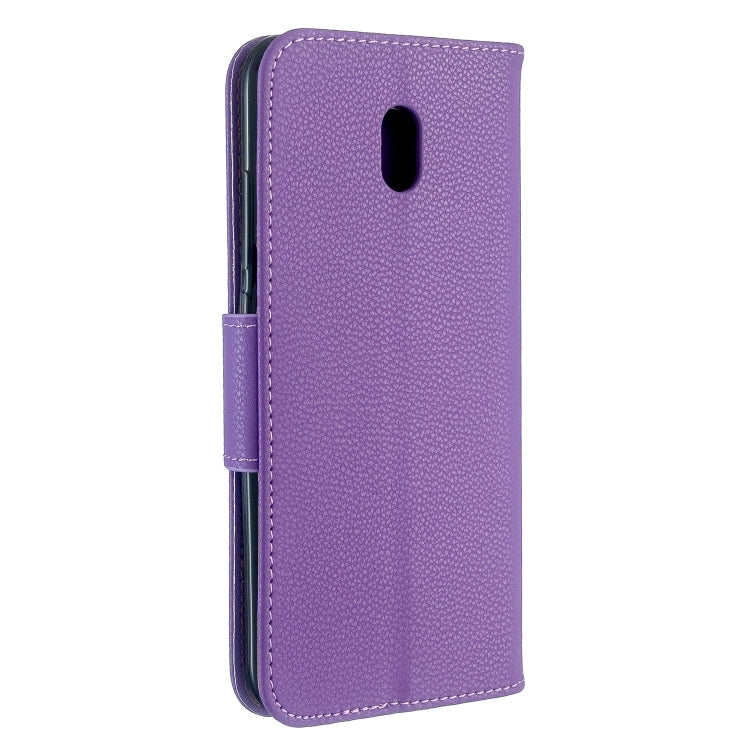 For Xiaomi Redmi 8A Litchi Texture Pure Color Horizontal Flip PU Leather Case with Holder & Card Slots & Wallet & Lanyard