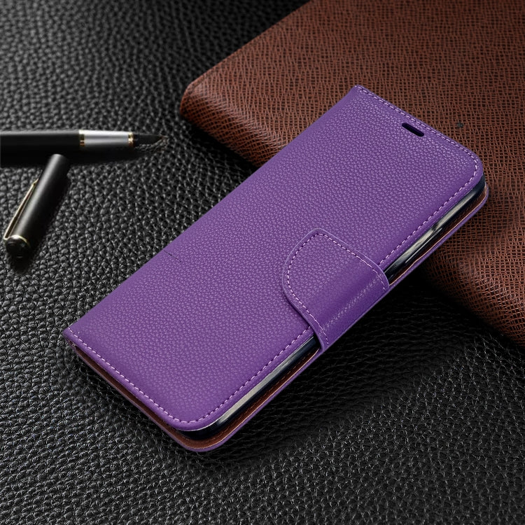 For Xiaomi Redmi 8A Litchi Texture Pure Color Horizontal Flip PU Leather Case with Holder & Card Slots & Wallet & Lanyard