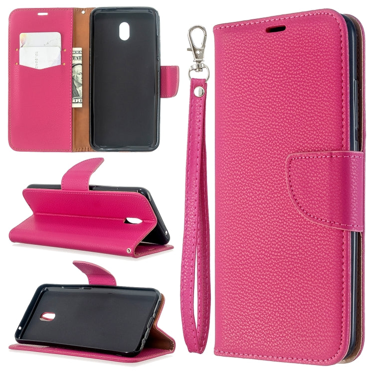 For Xiaomi Redmi 8A Litchi Texture Pure Color Horizontal Flip PU Leather Case with Holder & Card Slots & Wallet & Lanyard