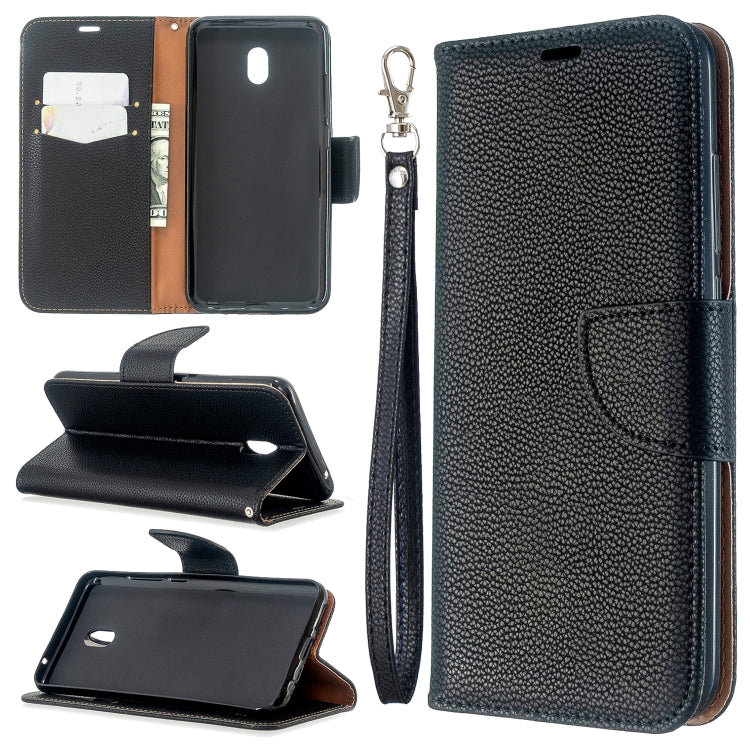 For Xiaomi Redmi 8A Litchi Texture Pure Color Horizontal Flip PU Leather Case with Holder & Card Slots & Wallet & Lanyard