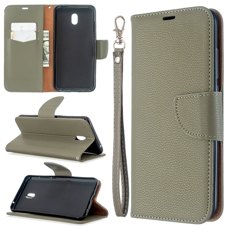 For Xiaomi Redmi 8A Litchi Texture Pure Color Horizontal Flip PU Leather Case with Holder & Card Slots & Wallet & Lanyard