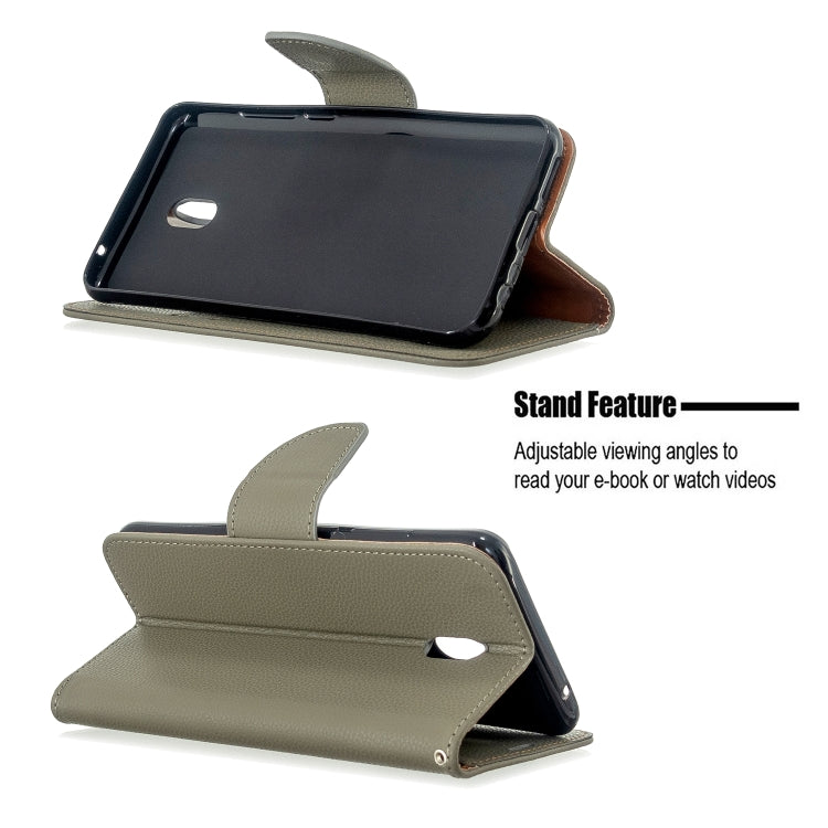 For Xiaomi Redmi 8A Litchi Texture Pure Color Horizontal Flip PU Leather Case with Holder & Card Slots & Wallet & Lanyard