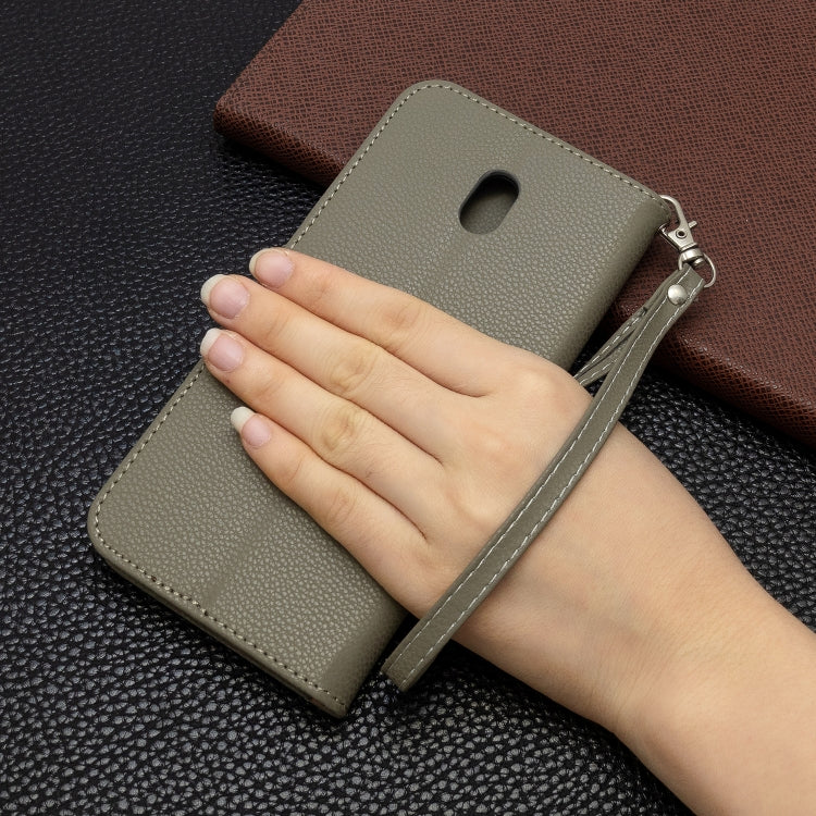 For Xiaomi Redmi 8A Litchi Texture Pure Color Horizontal Flip PU Leather Case with Holder & Card Slots & Wallet & Lanyard