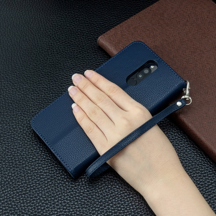 For Xiaomi Redmi 8 Litchi Texture Pure Color Horizontal Flip PU Leather Case with Holder & Card Slots & Wallet & Lanyard
