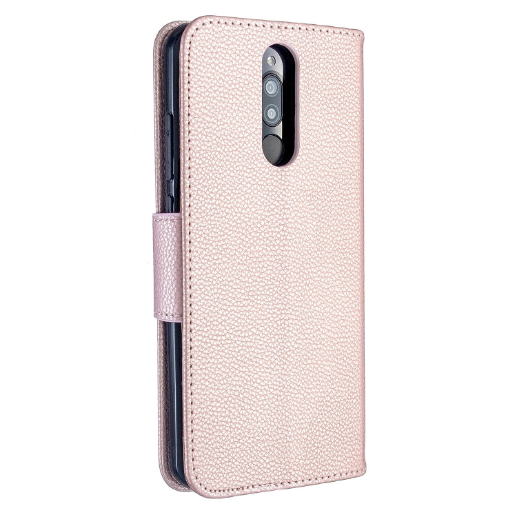 For Xiaomi Redmi 8 Litchi Texture Pure Color Horizontal Flip PU Leather Case with Holder & Card Slots & Wallet & Lanyard