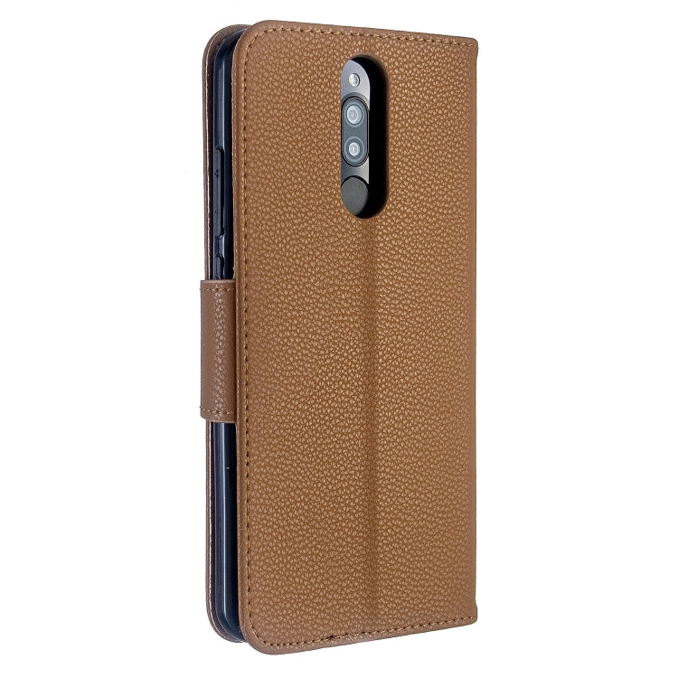 For Xiaomi Redmi 8 Litchi Texture Pure Color Horizontal Flip PU Leather Case with Holder & Card Slots & Wallet & Lanyard
