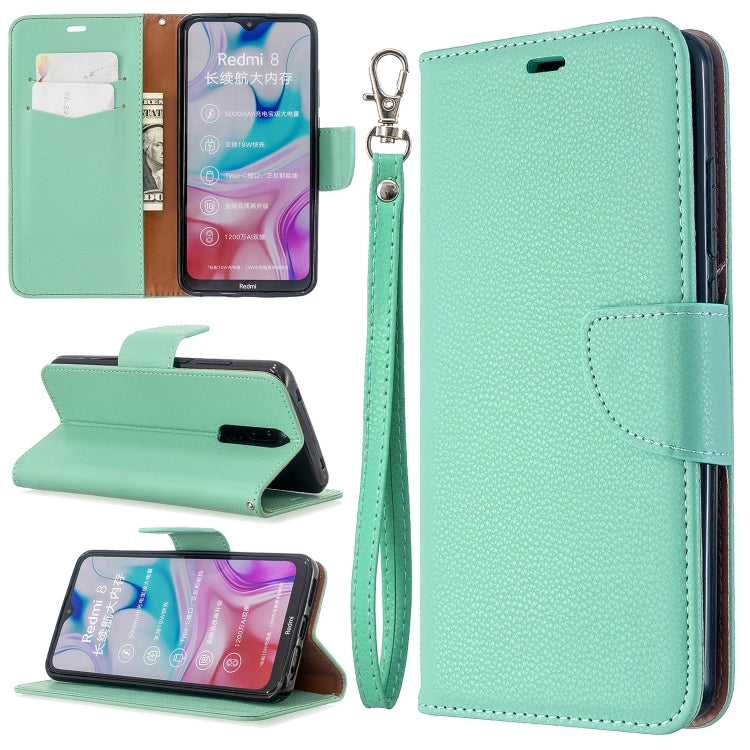 For Xiaomi Redmi 8 Litchi Texture Pure Color Horizontal Flip PU Leather Case with Holder & Card Slots & Wallet & Lanyard