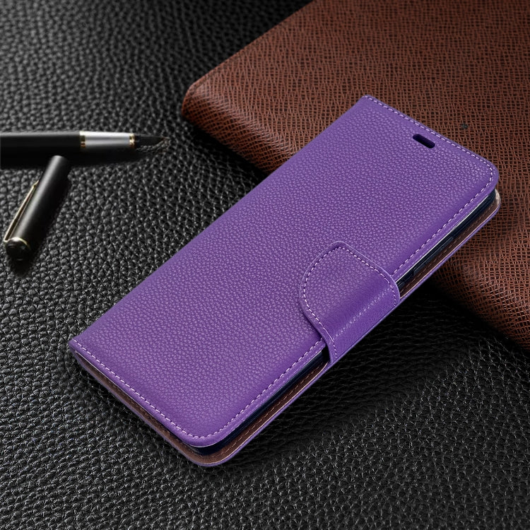 For Xiaomi Redmi 8 Litchi Texture Pure Color Horizontal Flip PU Leather Case with Holder & Card Slots & Wallet & Lanyard