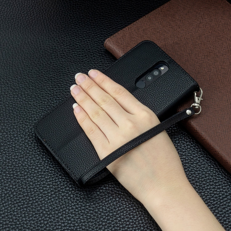 For Xiaomi Redmi 8 Litchi Texture Pure Color Horizontal Flip PU Leather Case with Holder & Card Slots & Wallet & Lanyard