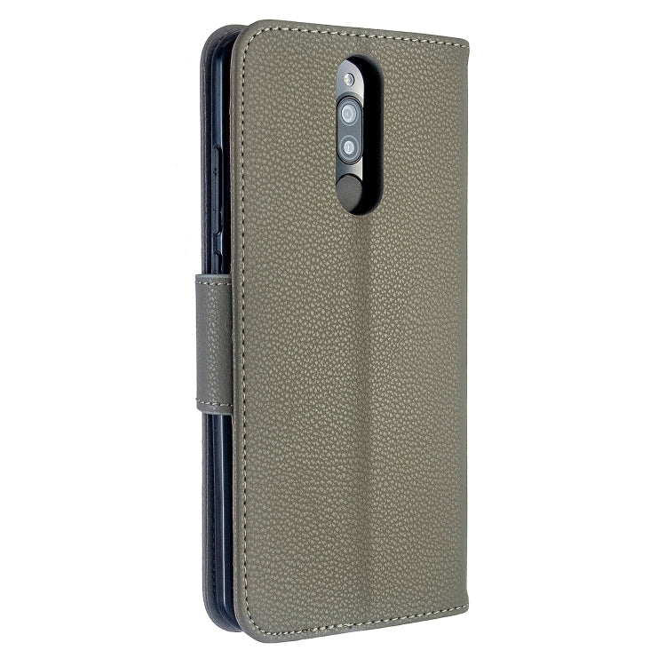 For Xiaomi Redmi 8 Litchi Texture Pure Color Horizontal Flip PU Leather Case with Holder & Card Slots & Wallet & Lanyard