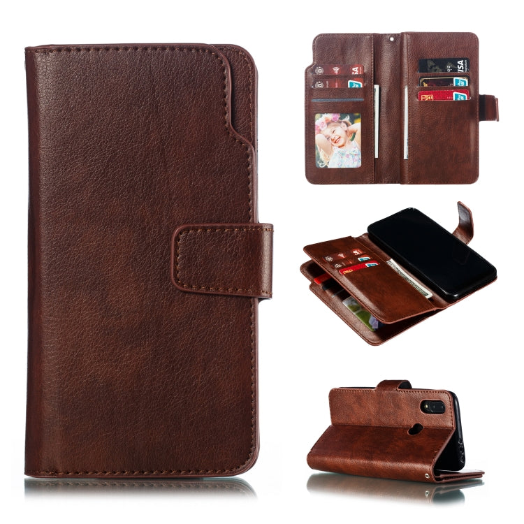 For Xiaomi Redmi 7 Litchi Texture Horizontal Flip Leather Case, with Nine Card Slots & Wallet & Photo Frame