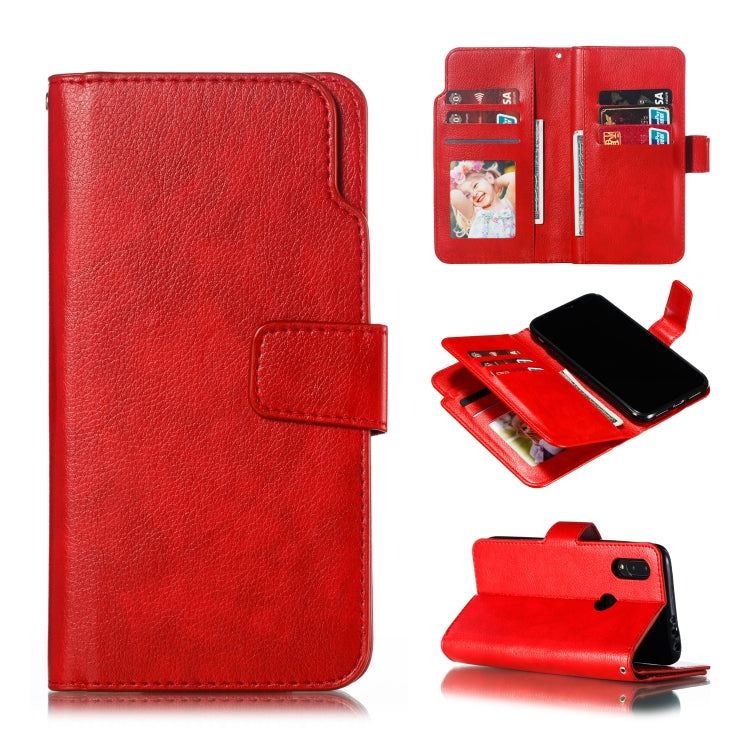 For Xiaomi Redmi 7 Litchi Texture Horizontal Flip Leather Case, with Nine Card Slots & Wallet & Photo Frame