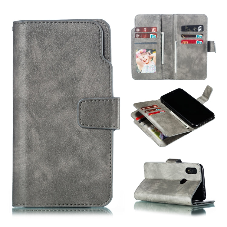 For Xiaomi Redmi 7 Litchi Texture Horizontal Flip Leather Case, with Nine Card Slots & Wallet & Photo Frame