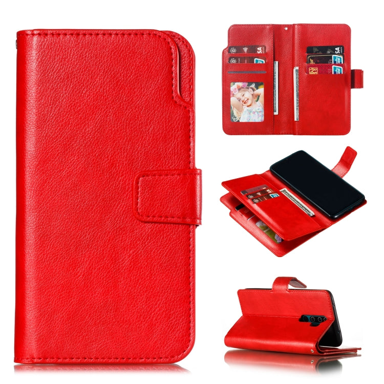 For Xiaomi Redmi Note 8 Pro Litchi Texture Horizontal Flip Leather Case, with Nine Card Slots & Wallet & Photo Frame