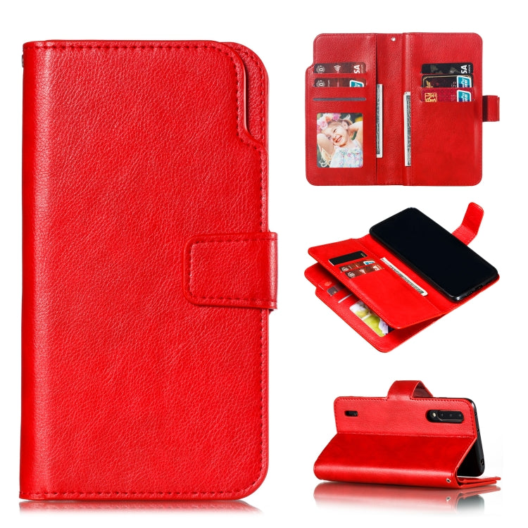 For Xiaomi Mi CC9 Litchi Texture Horizontal Flip Leather Case, with Nine Card Slots & Wallet & Photo Frame