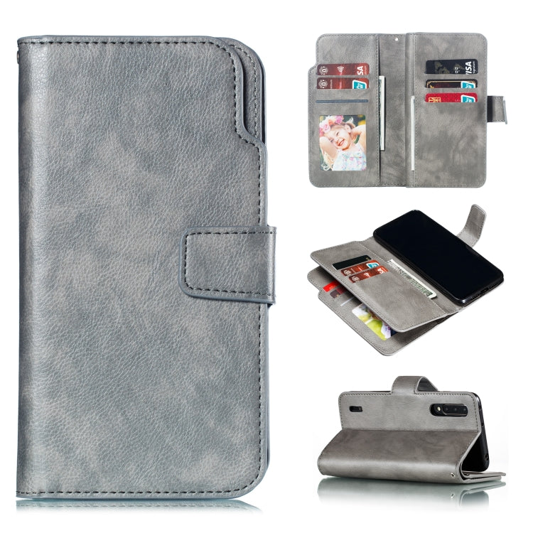 For Xiaomi Mi CC9 Litchi Texture Horizontal Flip Leather Case, with Nine Card Slots & Wallet & Photo Frame